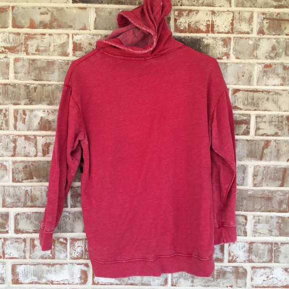 Disney Mickey Mouse Red Fleece Hoodie Sweatshirt - Picture 9 of 11